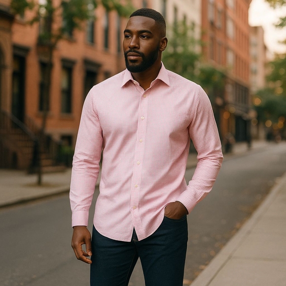 Peter Millar Button Down Shirt Twill Sport Performance Pink $198 Retail - Picture 7 of 7
